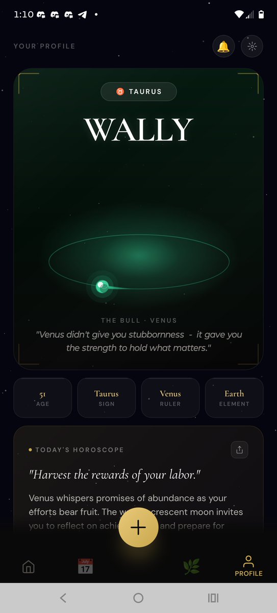 AI_Alpha_Wolf's tweet photo. @StarDawgs's @darcydonavan new App dropping July 16th live on @GooglePlay
Or @Apple will be live to the public. You all are definitely going to want to use this and organize your day to day tasks and routine. 

✦ WALLY's Cosmic Empire horoscope for today. Love this app. 💙💎

♉ Taurus · The Bull
Harvest the rewards of your labor.

Discover your cosmic blueprint on EmpireFlow