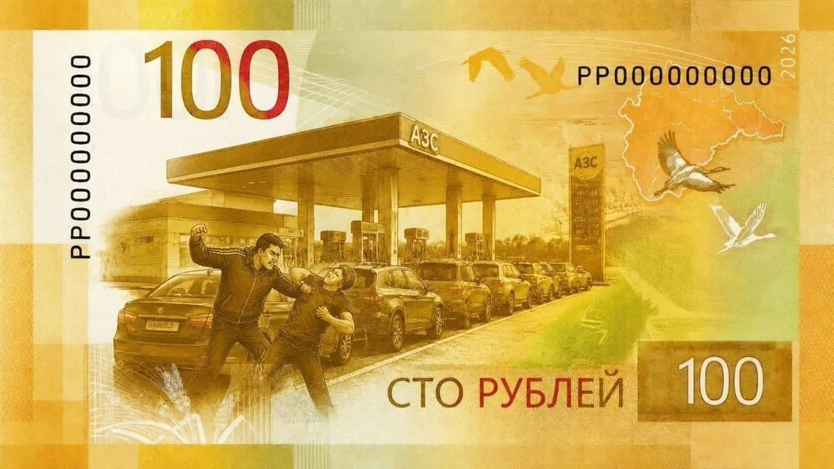 golub's tweet photo. The new Russian 100-ruble banknote is wild https://t.co/mINDDrFjMe