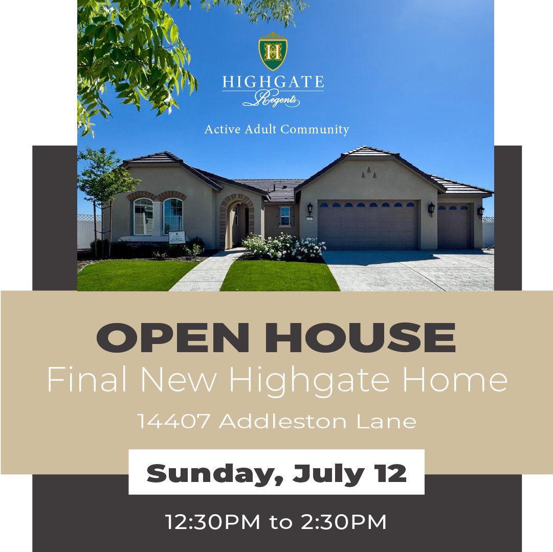 Highgate7Oaks's tweet photo. Highgate Regents Open House

Sunday, July 12, from 12:30PM to 2:30PM

14407 Addleston Lane.

For more information call 661-829-1775.

https://t.co/YhI9HpToRr https://t.co/EwrRshXFEF
