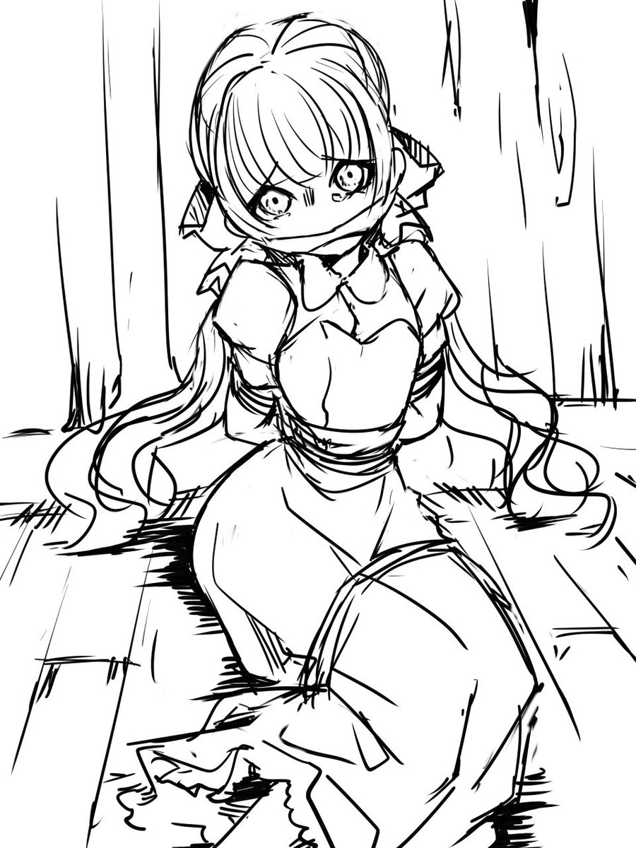 hachitomato's tweet photo. Alice in distressのリメイクをのっそりと始めたくアリスのデザイン考えてる https://t.co/dQCXs7P7YM