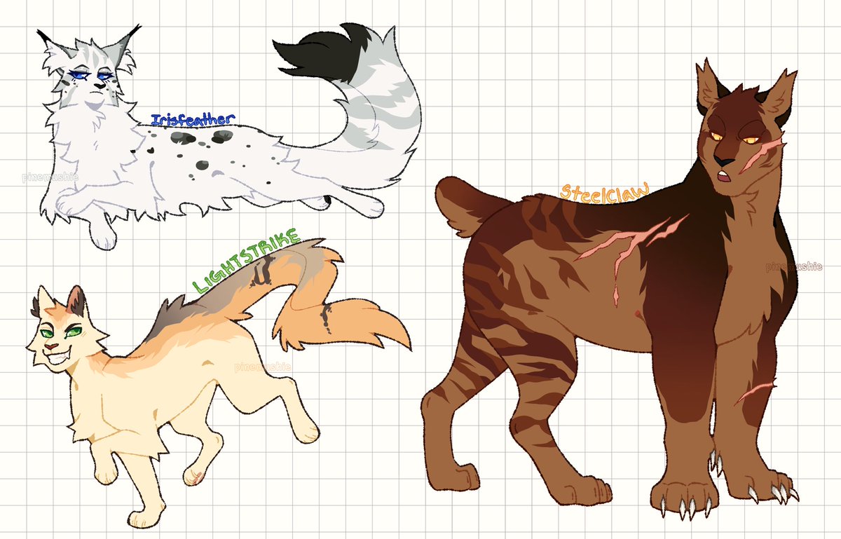 pinemushie's tweet photo. if you enjoy my warrior cat oc sheets please consider buying or sharing this ych! i need to make rent </3 https://t.co/VZ1FVgx4Yl