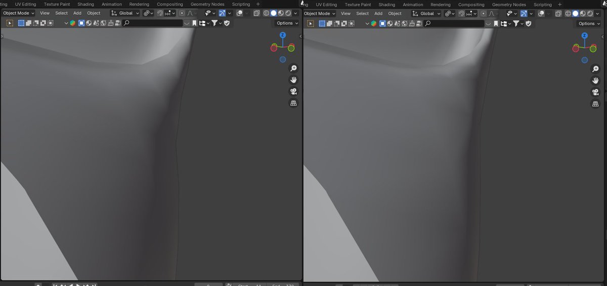 Tochixs's tweet photo. 3d tip: at certain angles, quads might look weird, split them into tris by adding a line in the correct direction to correct the shape/ flow of it. this happens because blender will automaticaly make them into tris but the "cut" might not be in a desired position #3d #blender https://t.co/HtwGf1BR8W
