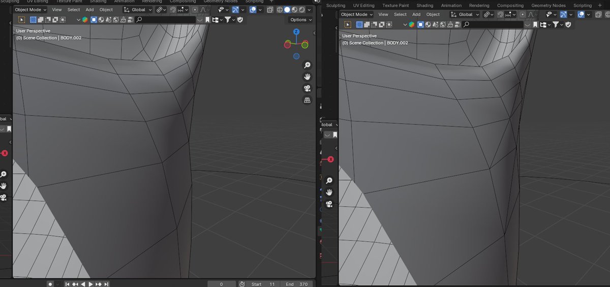 Tochixs's tweet photo. 3d tip: at certain angles, quads might look weird, split them into tris by adding a line in the correct direction to correct the shape/ flow of it. this happens because blender will automaticaly make them into tris but the "cut" might not be in a desired position #3d #blender https://t.co/HtwGf1BR8W