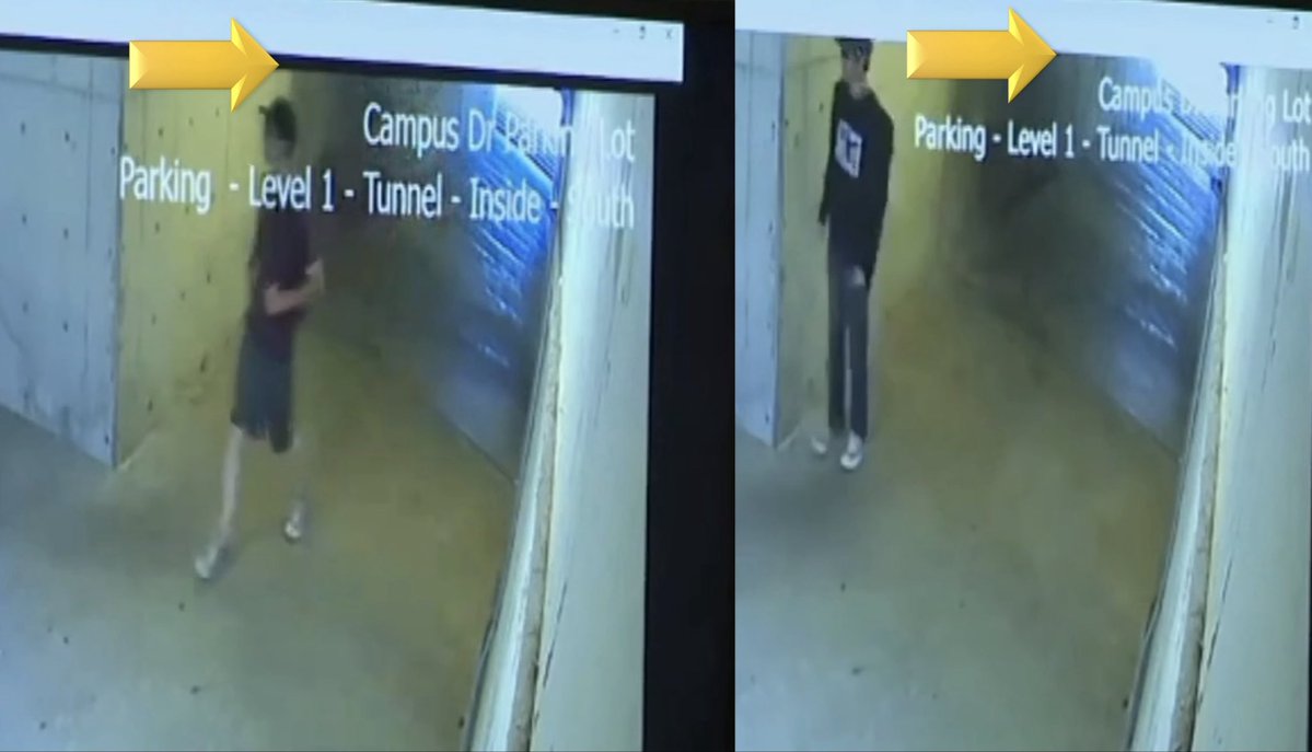 BlackLineBrief's tweet photo. The prosecution wants you to believe these are the same person.

The image on the left is what the prosecution says is Tyler Robinson during his morning visit to UVU on September 10.

The image on the right is what they claim is Tyler Robinson returning to campus around 12:00 PM to climb the Losee Center roof and assassinate Charlie Kirk.

But look closely.

The image on the right has clearly been edited, cropped, and distorted. You can literally see that portions of the overall video frame are missing when you compare it to the image on the left.

Even more importantly, compare the horizontal line in the concrete wall behind both individuals. It provides a built-in height reference.

The person in the maroon shirt is approximately 5’10”.

The person in the black shirt is approximately 6’2”.

Those are not insignificant differences.

The prosecution is asking the public and this court to accept that these are the same individual, despite obvious differences in the video framing and the apparent height of the person shown.

Look at the evidence for yourself. Don’t just accept what you’re told.

#TylerRobinson #CharlieKirk #UVU #Trial #Evidence