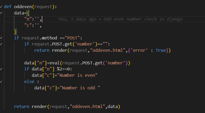 kalyaaan_d's tweet photo. #LSPPDay42
Today, I implemented manual form validation in Django. I enhanced my odd-even checker by validating empty input and displaying alert messages, making the form more user-friendly while improving input handling.
#60DaysOfLearning2026 #LearningWithLeapfrog
@lftechnology https://t.co/qvLH53AhP4