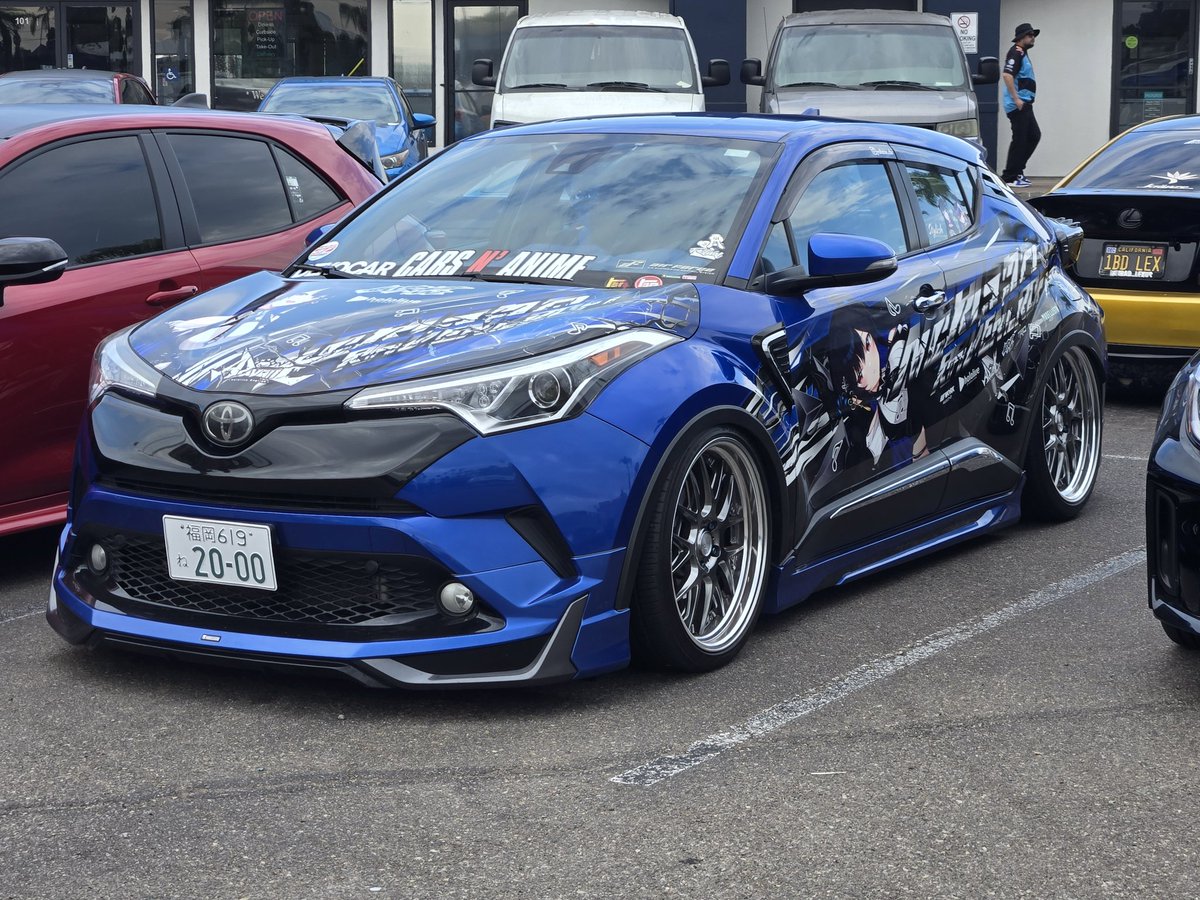 miyoshi82's tweet photo. First carmeet with my new @nerissa_en wrap at Mira Mesa Cars and Coffee in San Diego. #RavenCrafts #itasha #modifiedcars https://t.co/80FnDQKb66