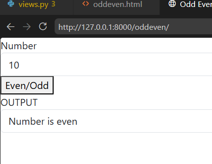 kalyaaan_d's tweet photo. #LSPPDay42
Today, I implemented manual form validation in Django. I enhanced my odd-even checker by validating empty input and displaying alert messages, making the form more user-friendly while improving input handling.
#60DaysOfLearning2026 #LearningWithLeapfrog
@lftechnology https://t.co/qvLH53AhP4