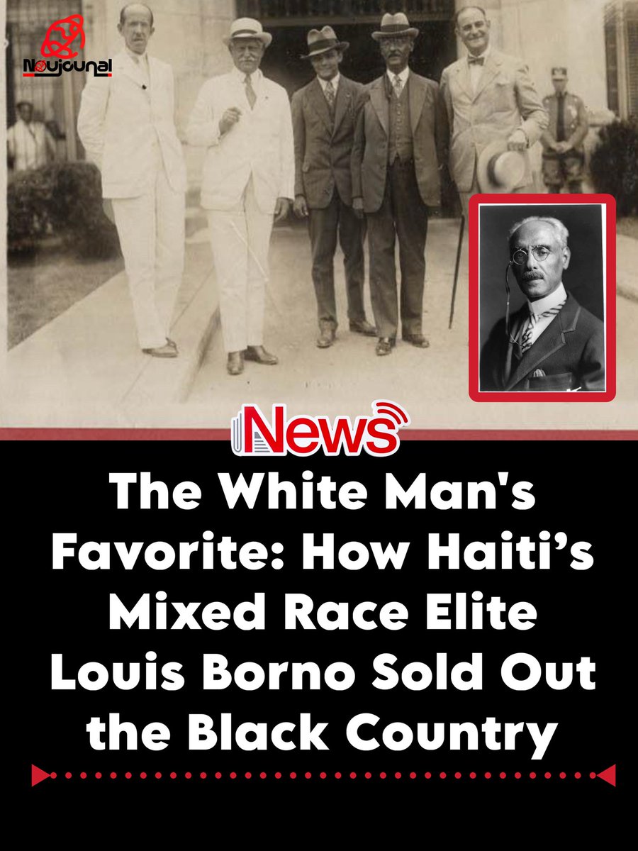 haiti_boiii's tweet photo. Many of the tensions you see today between Haiti and countries like the United States and the Dominican Republic can be traced back to the time of Louis Borno.

Louis Borno was a mixed-race Haitian, born to a white French father and a Black Haitian mother. He studied law in France and became part of Haiti’s elite class. Many believe he did not fully identify with the Black country, which is why the United States chose him to lead Haiti after President Dartiguenave.

Borno was never chosen by the people. He was selected and re-selected by a U.S.-controlled council. There were no real elections, and the press was controlled, he was a De Facto president.

He worked closely with U.S. officials, allowing them to control Haiti’s money, economy, police, and major systems.

Under his rule, poor black Haitians were forced to do unpaid labor. Many saw this as a return to slavery.

Haiti’s main bank also fell under U.S. control, sending money to American investors instead of helping Haitians.

As conditions got worse, people protested. In 1929, U.S. Marines opened fire on protesters in Aux Cayes, killing and injuring many.

That same year, Borno made a border deal with the Dominican Republic which was backed by the United States, that gave away Haitian land, shrinking the size of Haiti, making the Dominican bigger, creating long-term tension in terms of lands and ownership with the two countries.