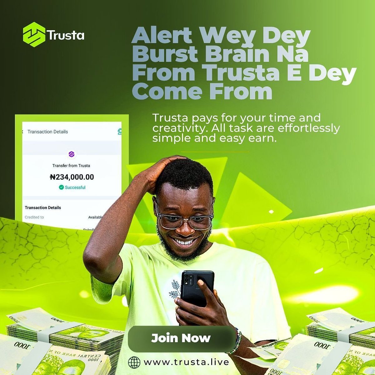 stevemich22's tweet photo. Trusta is a life changing opportunity, do not miss out on this.💚✨

Be a part of something great, join Trusta today!!💸

https://t.co/iDgIpZUCJ6 https://t.co/VIbkyEcHVe