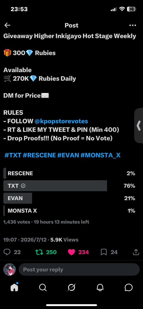 VT_maurpr's tweet photo. @kpopstorevotes Done for #TXT https://t.co/YO8WGQ5M1H
