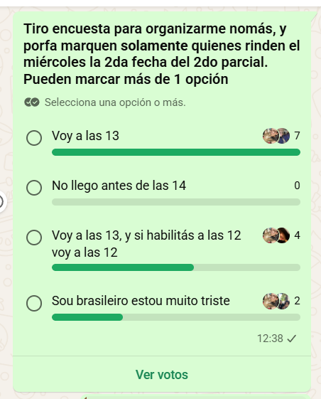 jorgenomefui's tweet photo. Tengo que tomar parcial el miércoles (no, no puedo correr la fecha) así que tiré encuesta para que lo corramos de 13 a 15 en vez de hacerlo de 14 a 16. https://t.co/fScnjbAknA