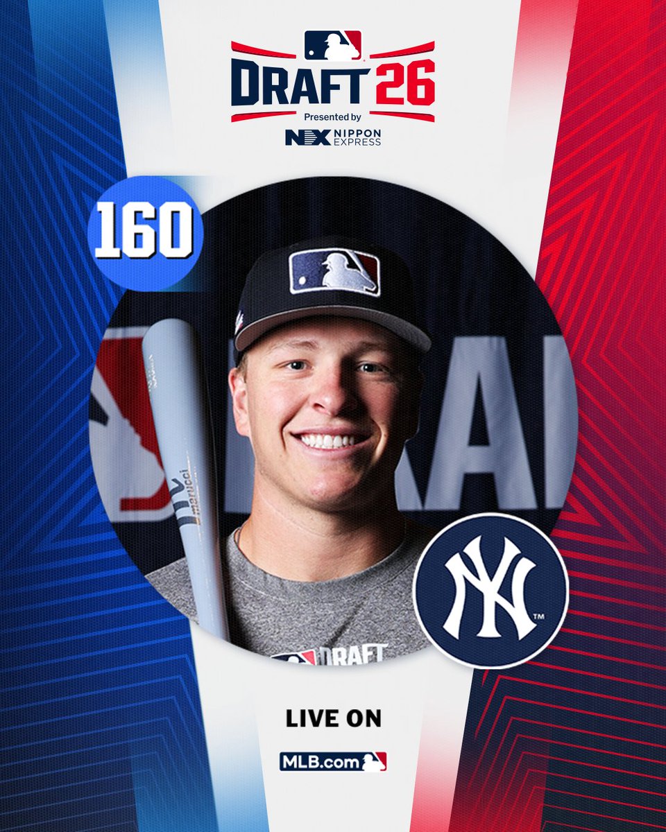 MLBDraft's tweet photo. With their 5th-round pick (No. 160 overall), the @Yankees select @AggieBaseball catcher Bear Harrison.

Watch live: https://t.co/h080jbn5Dp https://t.co/hKRxQQpNQ0