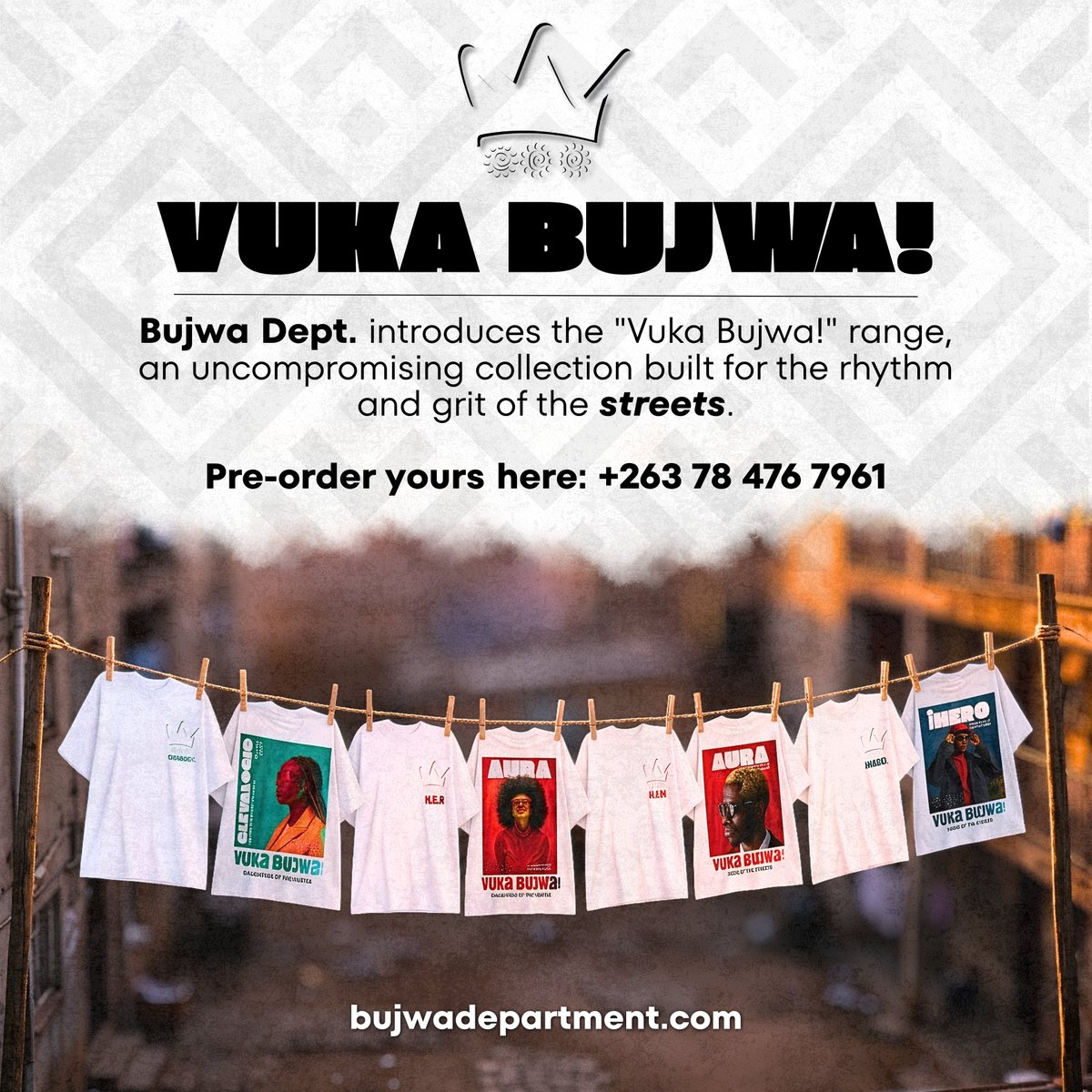 BujwaDept's tweet photo. BUJWA DEPT. // DIRECTIVE: VUKA BUJWA!

An uncompromising collection built for the rhythm and grit of the streets. Coming soon, this release delivers sharp, industrial streetwear designed to honour the daily grind.

Identity is the new influence.

#BujwaDept #VukaBujwa https://t.co/cVvcr9DVTJ
