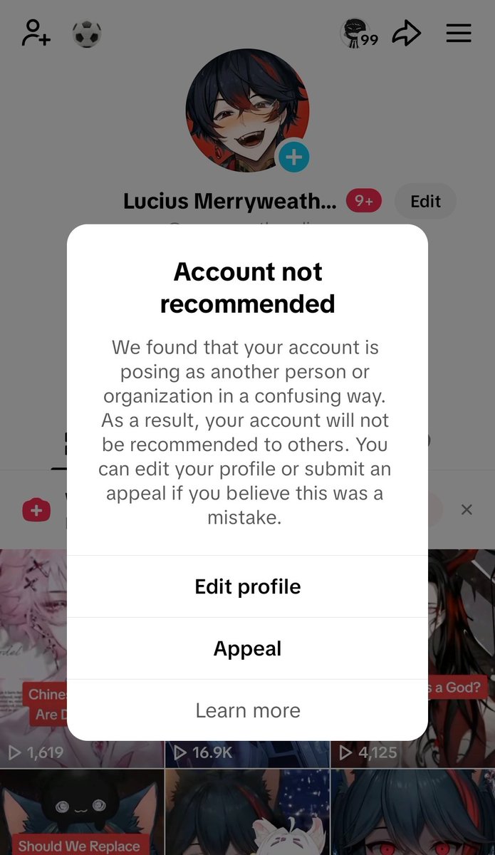Merrydawg's tweet photo. Whoever is doing it, please stop reporting my tiktok alt account for impersonation. It's literally my account! 💢 https://t.co/1rqWdXdHmB