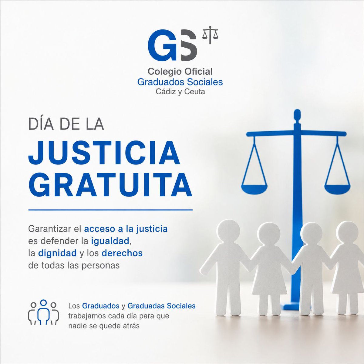 CGSCadiz's tweet photo. ⚖️ Hoy recordamos que una justicia de calidad también debe ser una justicia al alcance de todos
En el #DiaJusticiaGratuita queremos poner en valor un derecho para cualquier sociedad democrática: que ninguna persona quede sin defensa por motivos económicos
#DerechosLaborales https://t.co/pfiak3zx87