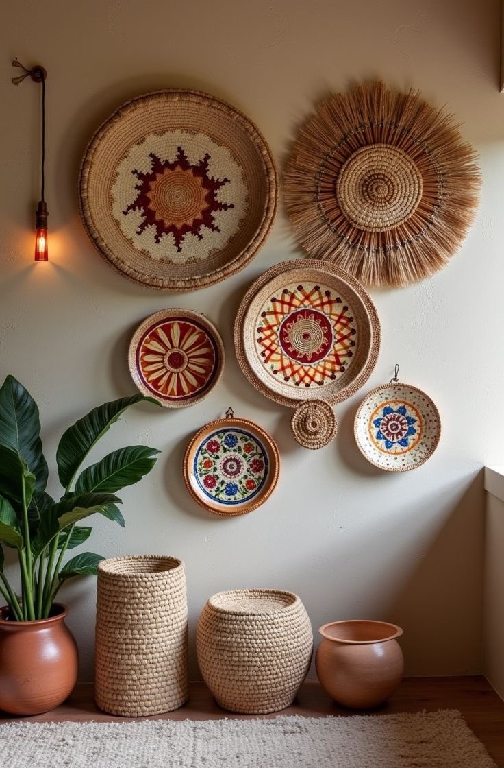 shavnyuyngah's tweet photo. African craft, taken seriously and refined to perfection in modern interiors.

Woven plate walls, wall fans, handwoven baskets, patterns and techniques passed down for generations. Styled here as the centerpiece of the room, not an afterthought tucked in a corner. https://t.co/pjb5dlpgNH