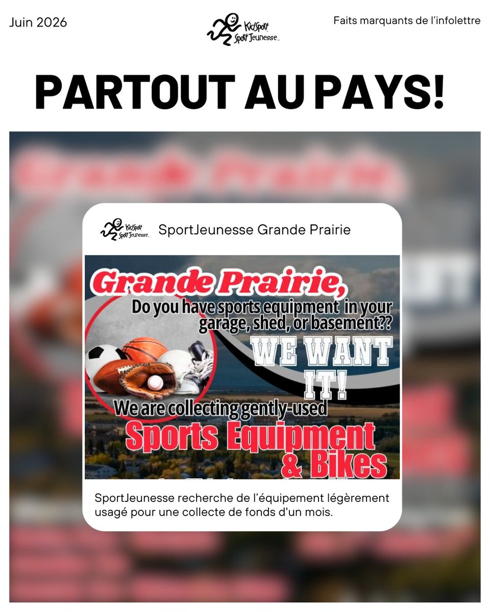 KidSportFR's tweet photo. Consultez les plus récents faits marquants dans notre infolettre mensuelle « Partout au pays »! 🌟
Lisez l’édition de ce mois-ci ici: https://t.co/owtSeL4tUA

#AfinQueTOUSLesJeunesPuissentJouer! #Infolettre https://t.co/2INDsrl82D