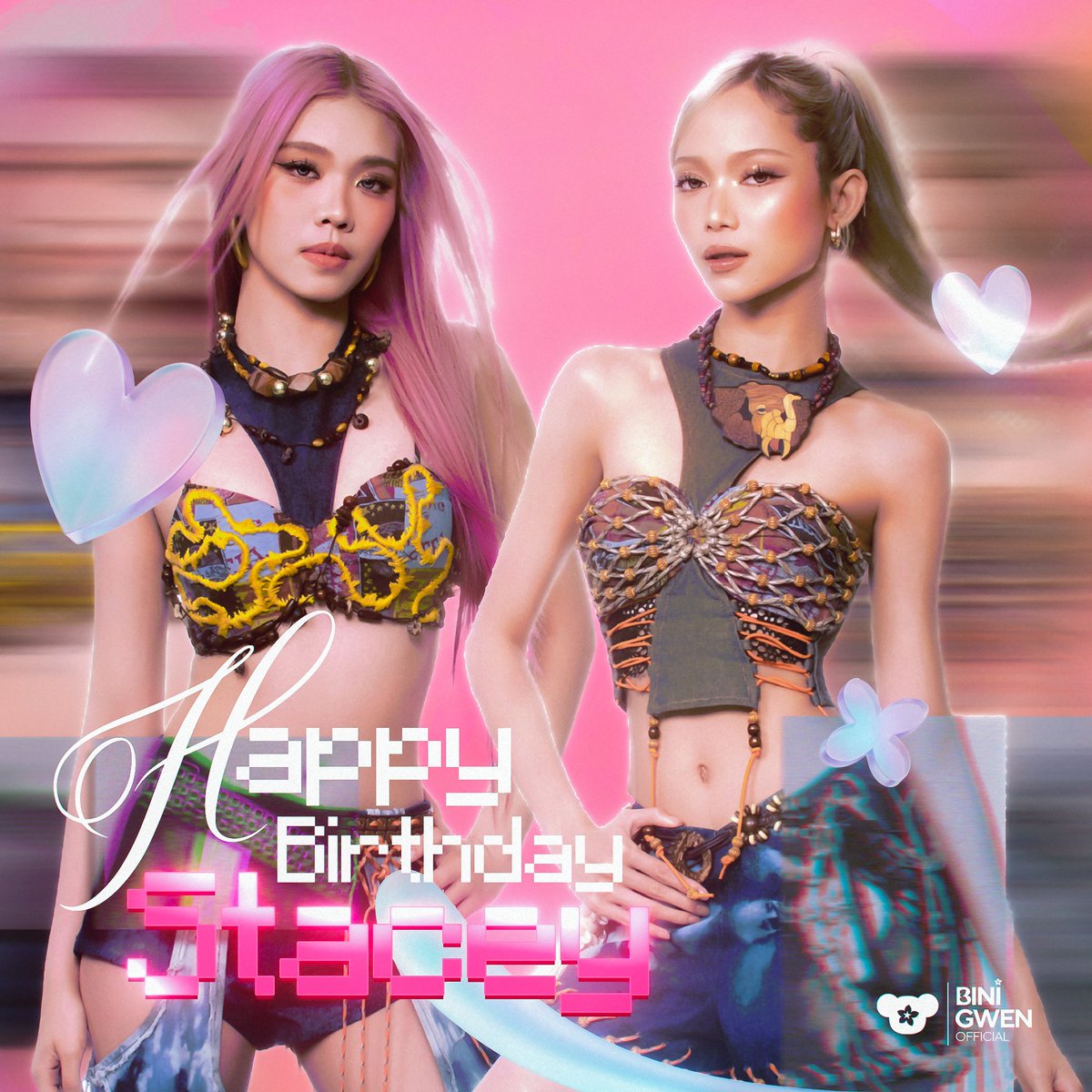 BiniGwenOFC's tweet photo. Happiest 23rd birthday, to our dhai bhie, @bini_stacey! 🥳

Another year of celebrating our precious princess. Words could never fully express how grateful we are to have you as Gwen's amazing sister and protector. Your kind heart, bright smile, and bubbly spirit bring so much joy to everyone around you. A bubbly princess like you deserves a life filled with love, happiness, and countless stars as you begin another shimmering chapter of your journey. ✨

We love you, our Stacey 🩷

STACEYS TICKET TO 23

#StaceyUnderPinkSkies
#StarlightStaceyDay