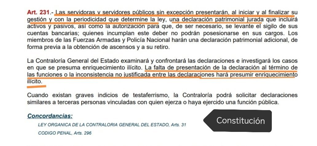 jaimechuchuca's tweet photo. Presunción de enriquecimiento ilícito para Niels Olsen Peet (Art. 231 de la Constitución).

El Ex Presidente de la Asamblea no presentó su Declaración Patrimonial de Fin de Gestión en la Contraloría al término de los 20 días siguientes.

Olsen renunció el 8 de junio, sesión 98. https://t.co/TqRvOvCqFx