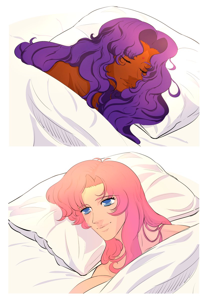 ArtAlexiss's tweet photo. Golden hour🌅

Post-Ohtori headcanon: Utena loves waking up before Anthy to see her like this. 😌

#rgu https://t.co/ktwqvlpGMD