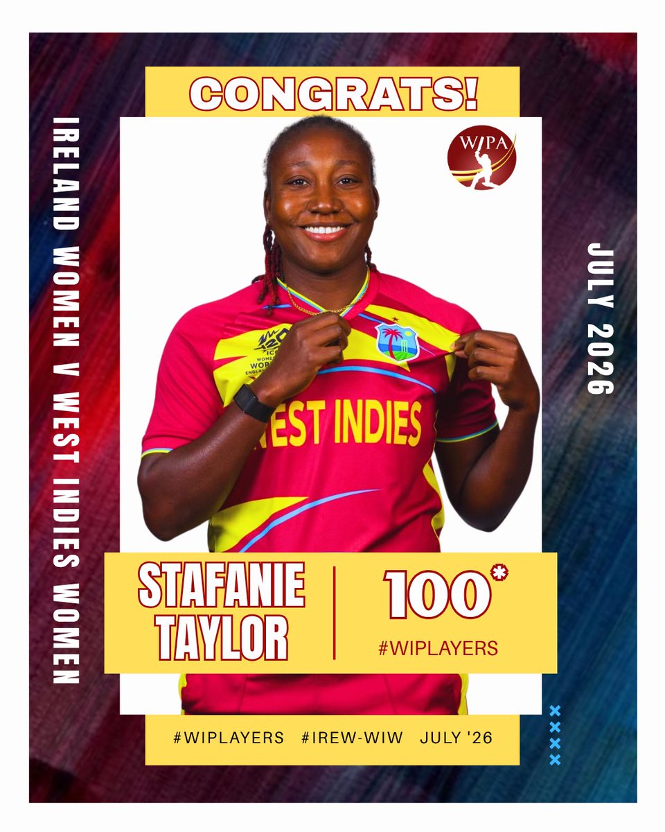 wiplayers's tweet photo. 🌟💯 A good run of form, an unbeaten century to secure victory 🥂🎊
Congratulations @stafanie07 🔥
#WIPlayers https://t.co/83ZRqsVkd6