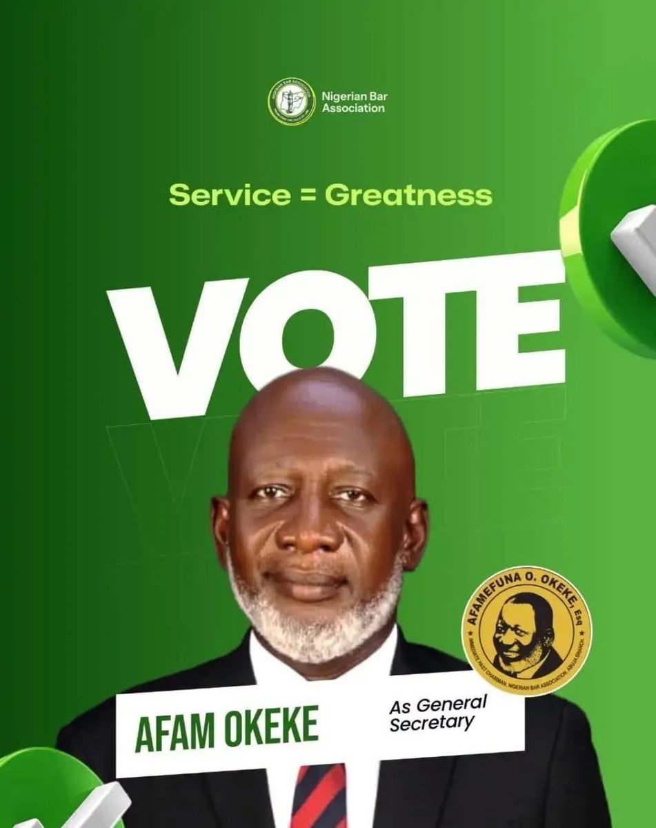 HWokocha's tweet photo. Quality service. Effective coordination. Pragmatic leadership. Accountability.
Vote @afamefunaookeke  for NBA General Secretary (2026–2028).
Together, let's reimagine the Secretariat. https://t.co/hFShxsoCDN