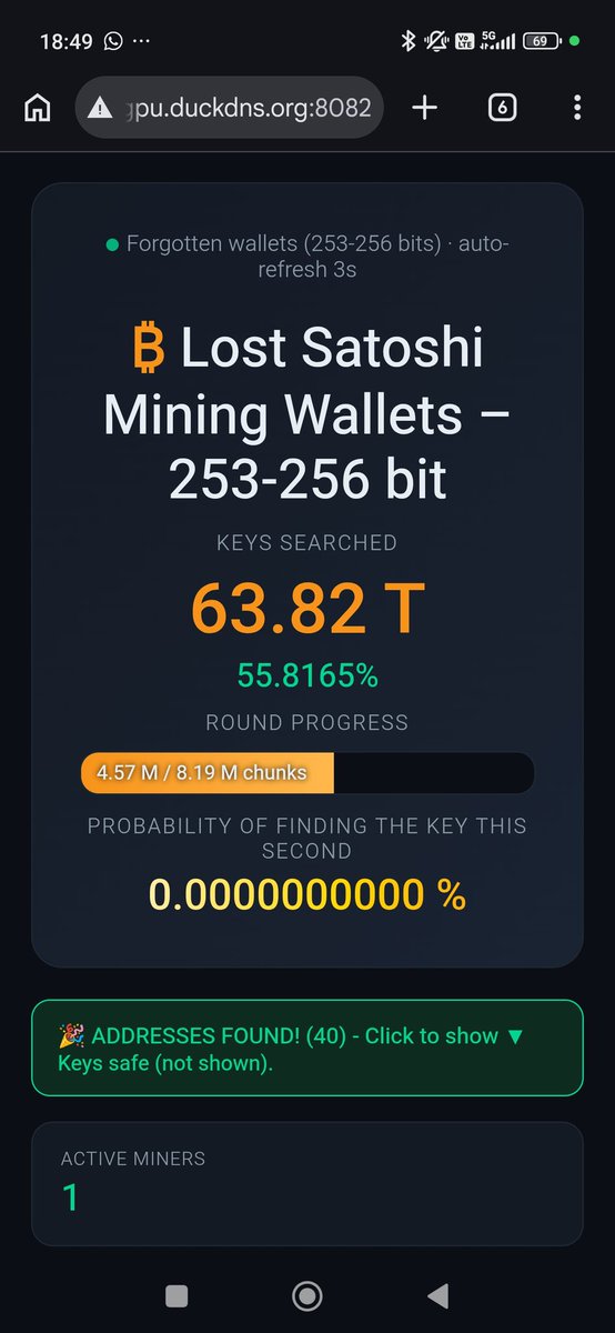 Baby_Bttc's tweet photo. I found a mining pool that claims to scan 3.5 BILLION Bitcoin keys per second on one RTX 4090.

They’ve allegedly found 29 private keys already and post found addresses publicly on Telegram.

If this is real – it’s either groundbreaking or terrifying.

Anyone heard of FastscanGPU?
Their site: https://t.co/es2r6OJeiK

#Bitcoin #Crypto #Mining #GPU #Privacy #BTC