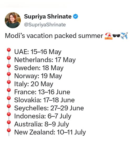 sumit1kalra's tweet photo. गोलमाल फिल्म में एक डायलॉग है
"जिनके अपने घर शीशे के होते हैं, वो बत्ती बुझा कर कपड़े बदलते हैं"

कांग्रेस के तमाम प्रवक्ता इन दिनों प्रधानमंत्री नरेन्द्र मोदी की विदेश यात्राओं पर धड़ाधड़ ट्वीट कर रहे हैं।

लेकिन क्या किसी कांग्रेस प्रवक्ता या उनके IT सेल वाले को राहुल गांधी की विदेश यात्राओं पर एक भी ट्वीट करते देखा ?

राहुल गांधी करीब 20 दिन से विदेश में हैं ? कहां हैं ? कौन से देश में हैं ? क्या कर रहे हैं ?

उनकी विदेश यात्रा से भारत छोड़िए, कांग्रेस को ही क्या मिला कोई नहीं जानता।

जबकि भारत के प्रधानमंत्री की विदेश यात्राओं को पूरा देश ही नहीं दुनिया देख रही है।

और भारत इन देशों के साथ जो समझौते कर रहा है उसकी जानकारी भी पब्लिक डोमेन में है।