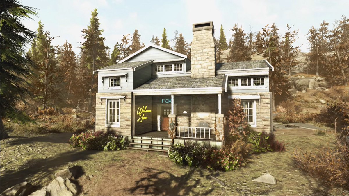 theflailingfox's tweet photo. Here are some shots from my most recent cozy lake-house video 
 https://t.co/Z9QebiLOzS
#fallout76camp #fallout76 #fallout #fo76camp https://t.co/xLULwitAyh