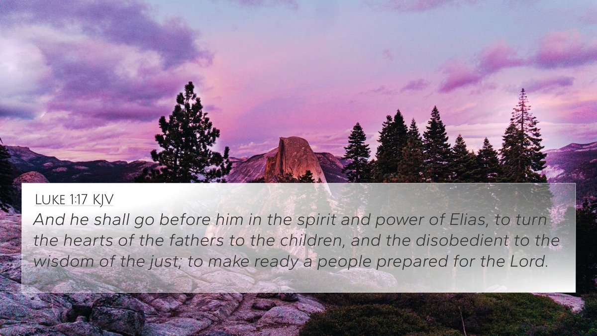 Michael34014458's tweet photo. “And he will go on before the Lord, in the spirit and power of Elijah, to turn the hearts of the parents to their children and the disobedient to the wisdom of the righteous—to make ready a people prepared for the Lord.“ – Luke 1:17 NIV

This refers to John the Baptist. https://t.co/t4cwz4eUX9