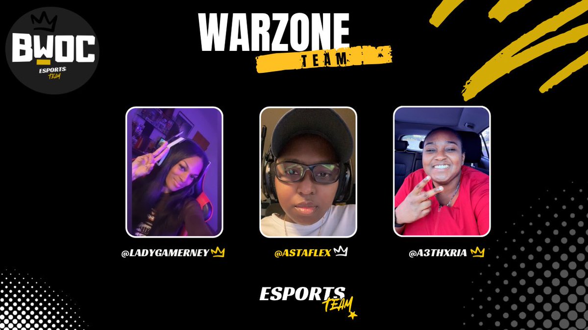 BWOCEsports's tweet photo. CK x Reapzr Female Ladder finals today at 4pm est!

Be sure to tap in and wish them luck today! 🖤💛

https://t.co/o5toPGuzD2

https://t.co/aEXZz0ghAS

https://t.co/E96o1gwPuG https://t.co/bvZK3XVvtn
