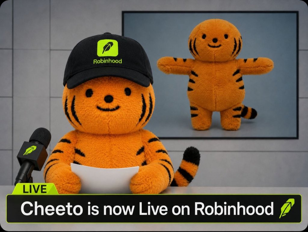 CheetoRobinhood's tweet photo. Cheeto is now live on Robinhood 

This is the only official Cheeto CA: 0x2693268163da879e24dc54933a5509741dec73db

TG: https://t.co/p3lKDOsxEQ