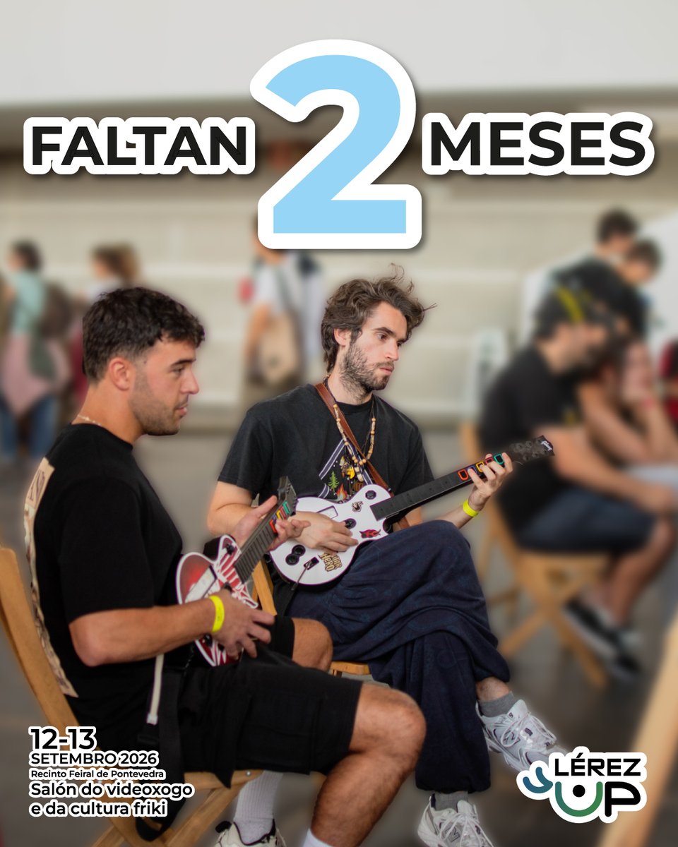 lerez_up's tweet photo. ⏳ Xa só quedan 2 meses para a Lérez Up 2026! 💙

Os días 12 e 13 de setembro volveremos ao Recinto Feiral de Pontevedra con videoxogos, cosplay, torneos, talleres e moitas actividades para todos os públicos 🎮

Xa tedes ganas? 👀 https://t.co/OeEqNv0Skm