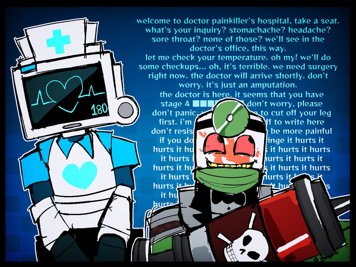 bunnyslize's tweet photo. nurse careware and doctor painkiller?! #dieofdeath https://t.co/GsZq2JVUVD