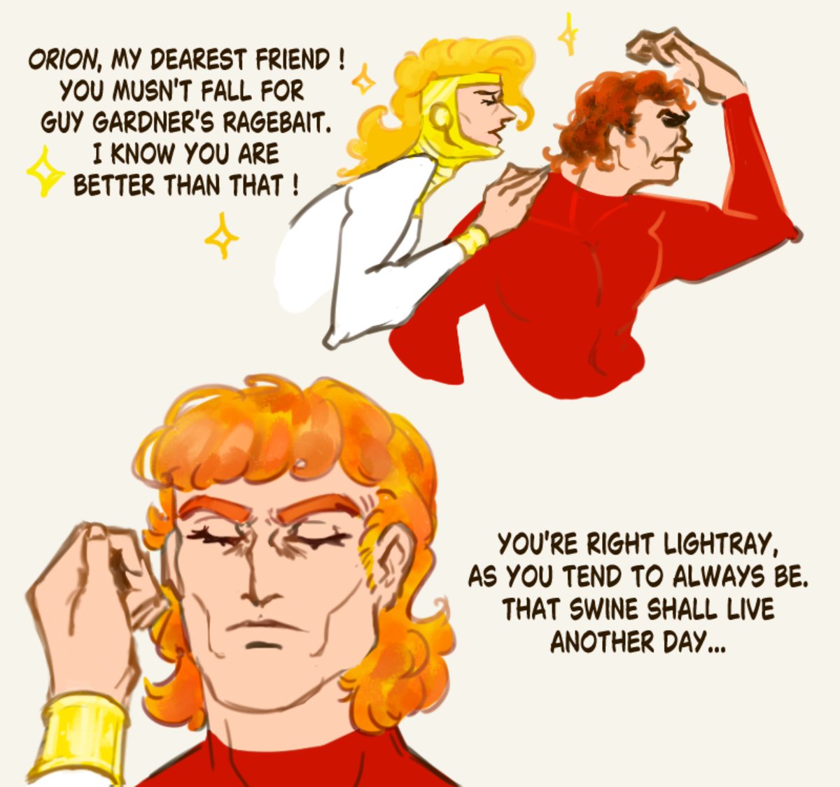 ElsanneJ's tweet photo. Starting Kirby's New Gods with this as my bottomline
#jli #lightrion https://t.co/NcI7rOnQM3