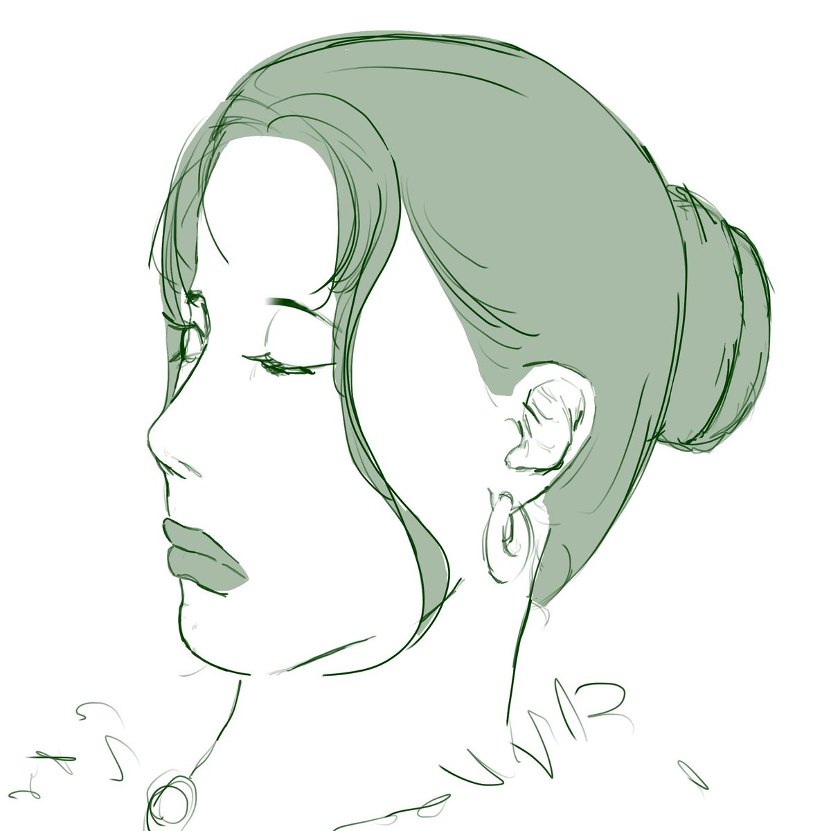 Thubait_M's tweet photo. Not finished 
I might make the forehead a little bit smaller or give her bangs
And i will make a short animation of her blinking with a disgusted/confused expression https://t.co/dxVRtOBR0t