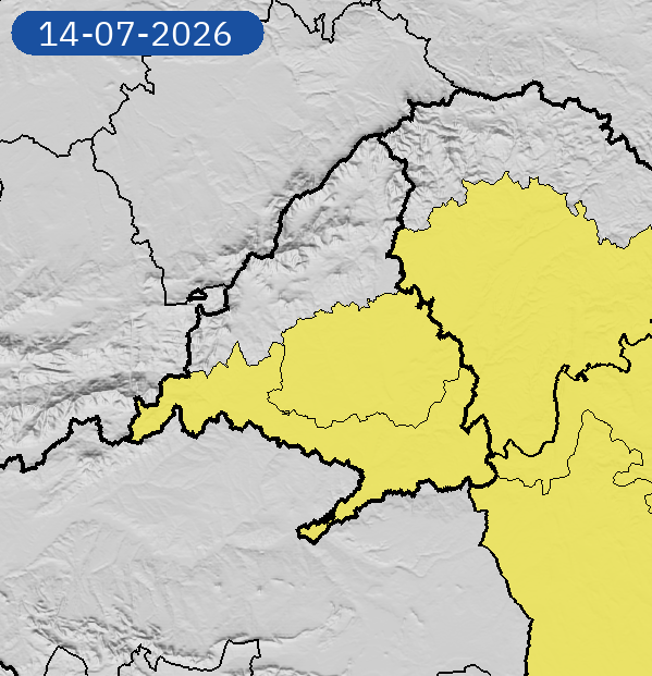 AEMET_Madrid's tweet photo. 13/07 00:06 AVISOS MAÑANA | Comunidad de Madrid: temperaturas máximas. Nivel máximo de aviso: amarillo.
Actualizaciones en https://t.co/wtnxfrPjIy https://t.co/9t5a3U0qmh