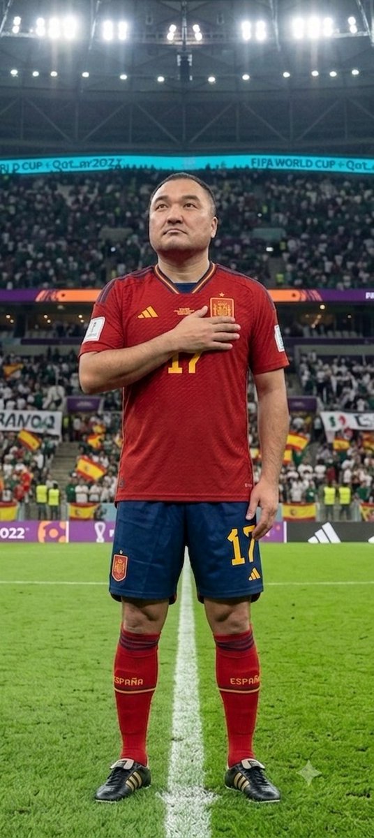 Jvk66N's tweet photo. スペイン応援してるって言うからスペインのユニフォーム着せた
エンリケ・ロドリゴ・山口
#土管ラジオ
#まげラジ
#銀歯
#原チャリ乗ってる？ https://t.co/b3czzOy2n6