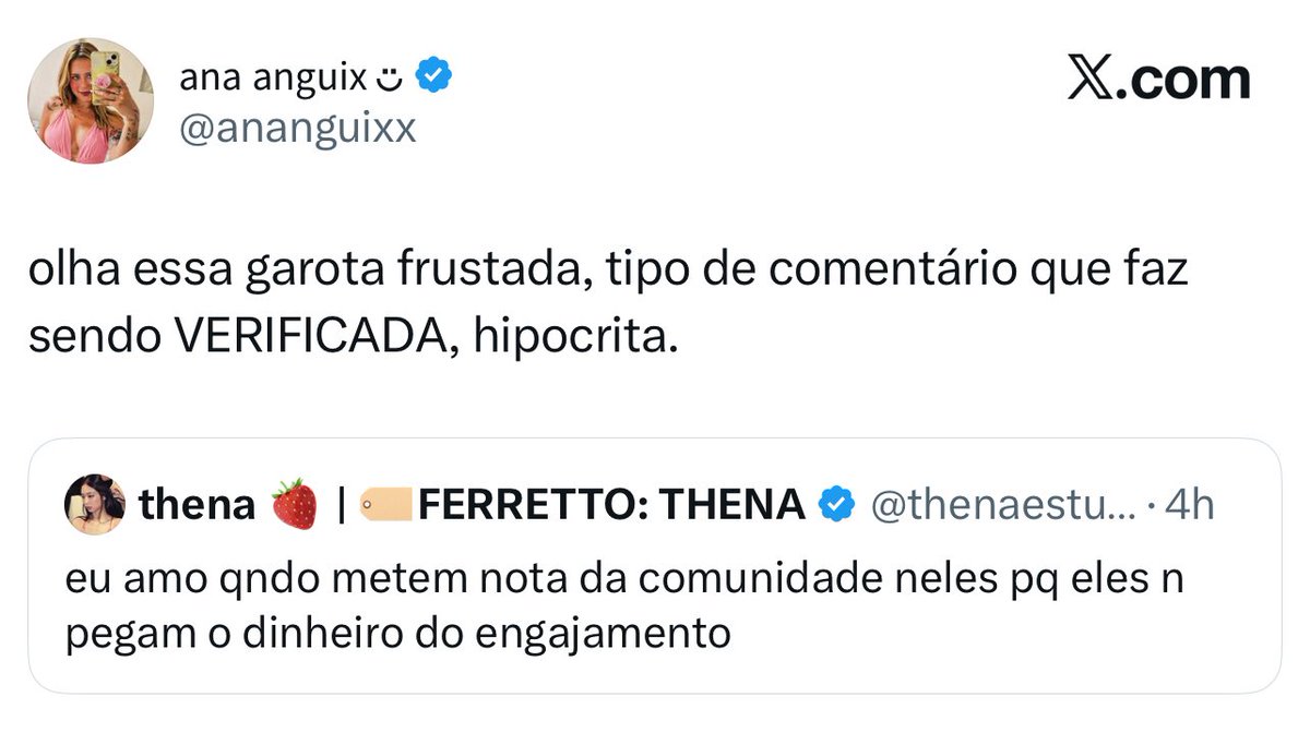thenaestudos's tweet photo. eu sou verificada porque quero o engajamento do verificado pra que minhas dicas de estudo alcancem mais gente

você é verificada porque quer ganhar dinheiro em cima de desinformação, sensacionalismo e mau caratismo porque engaja

nós não somos iguais https://t.co/k81kLExwUu