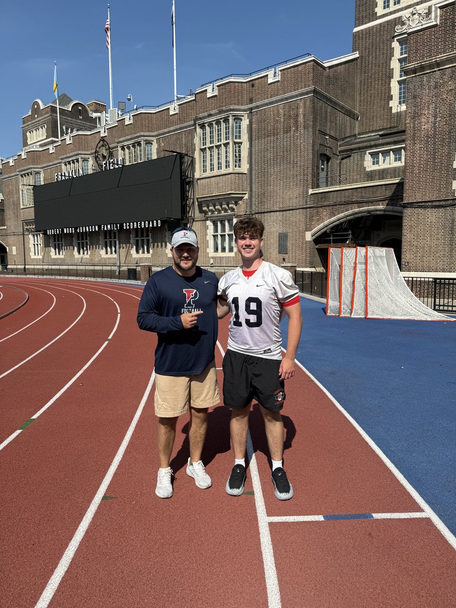 _moriarty64's tweet photo. Had a great day at the Penn Specialist Camp! Performed strong and showed my best during the live ops. Great to meet and work with @CoachStoNGo! Appreciate the staff for the opportunity to tour the campus after it truly is an amazing place!

@CoachTSomm65 @CroftonFB @EthanGough10 https://t.co/u3F7nxdAMj