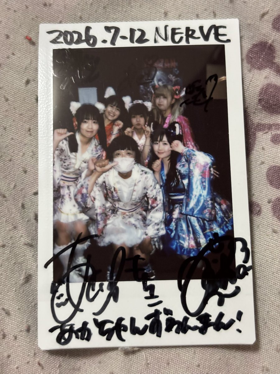 昨日のチェキ 壱 あかちゃんず囲みチェキ メンバー6人に見えるのは気の