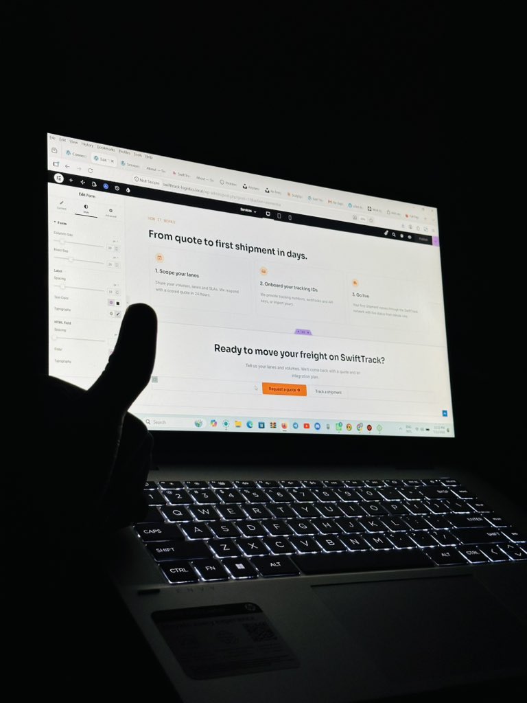 neche_george's tweet photo. Slowly turning this into a complete logistics website. https://t.co/1730kLV5Q2