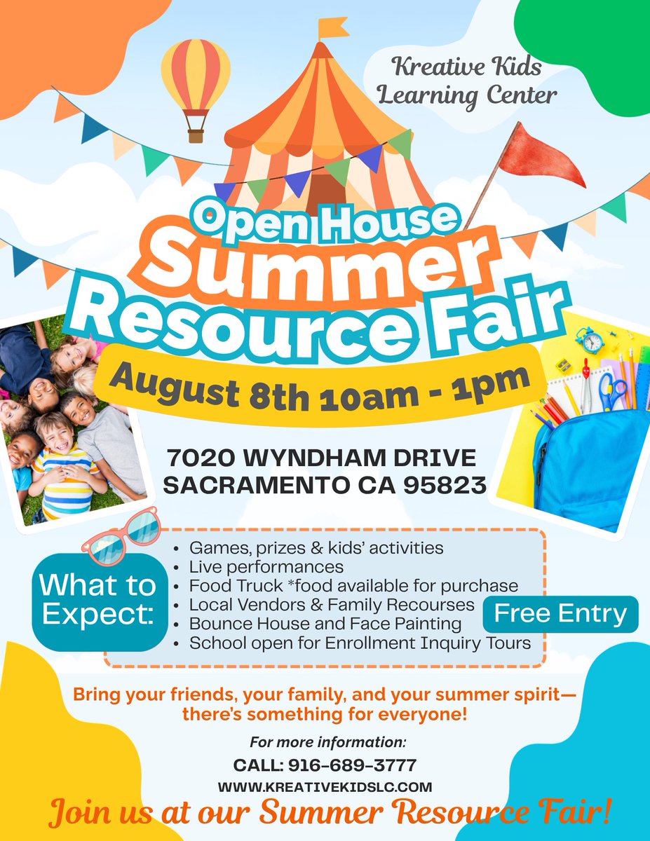 4BondDriving's tweet photo. Come join us at the Open House Summer Resource Fair! The event takes place on August 8th from 10 am-1 pm. There will be food vendors, games, prizes and more! Make sure to stop by our booth to say hi! See you there! 
#drivingschool 
#resourcefair https://t.co/stHI3WoE2T