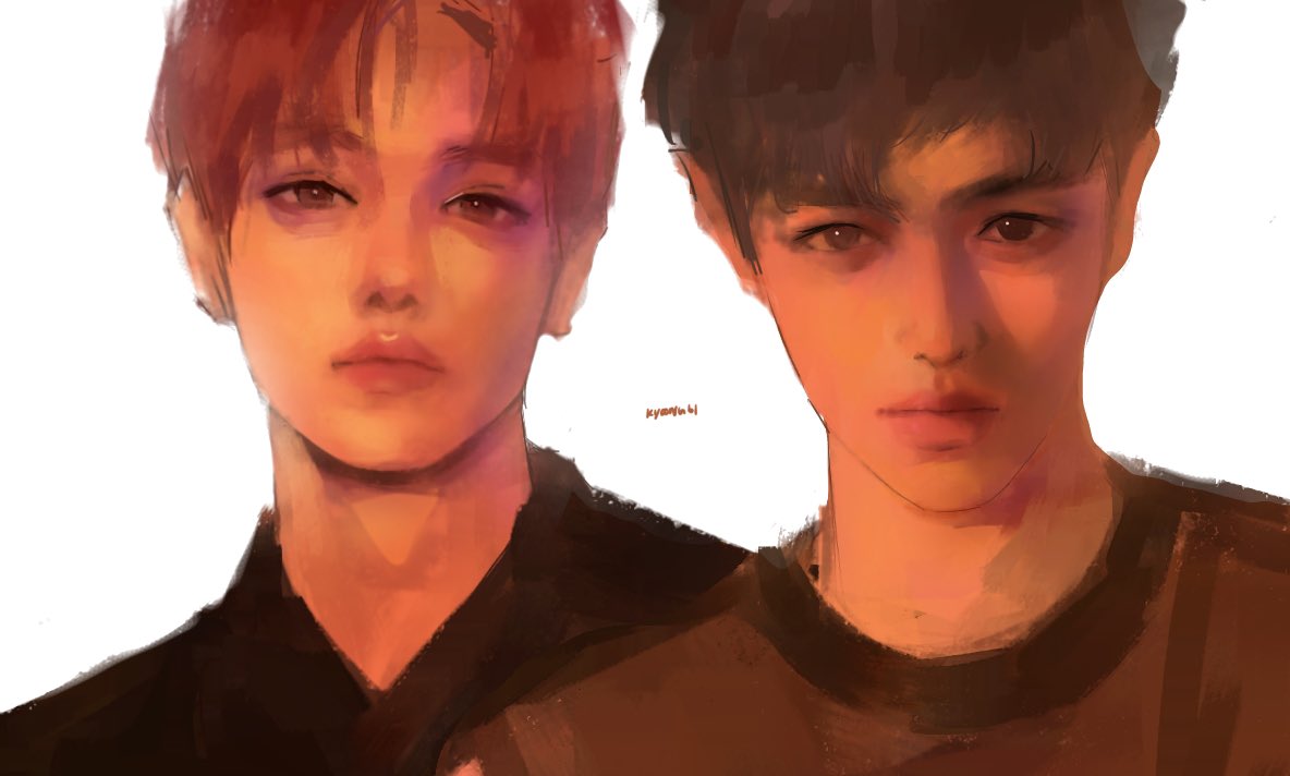 hyurinbun's tweet photo. hi just a quick sulay piece🤔 #sulay #exo https://t.co/lgM8CDOCaU