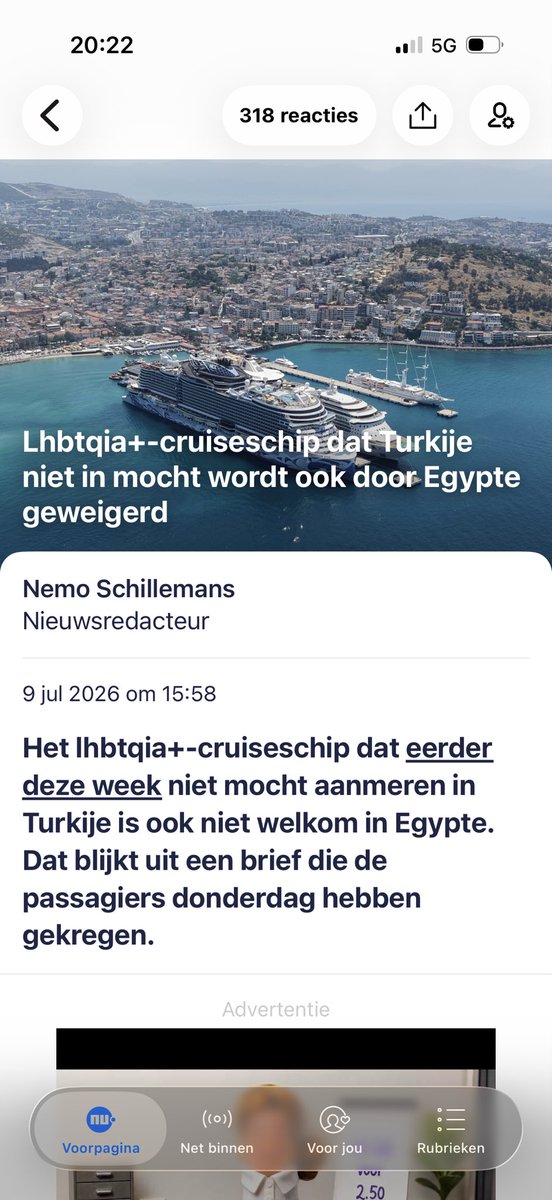 KoningnlDe's tweet photo. Zat even te denken…. Al die vlaggen van bijna alleen maar Arabische landen, dan ook nog de weigering van Turkije en Egypte om een lhbtq cruise schip te weigeren, en dan al die Queers for palestine…. Misschien moeten ze eens daar op vakantie…. De wereld is echt fuck up geworden https://t.co/O7oNS4cQ7Z
