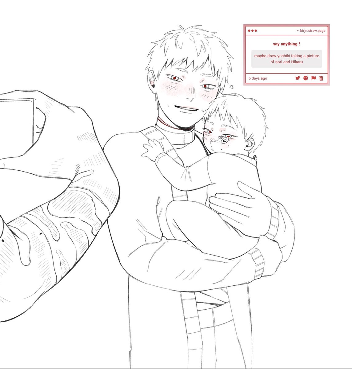 k1tr_jun's tweet photo. yoshihika and goopy baby doodle https://t.co/ma9x1jDiVP