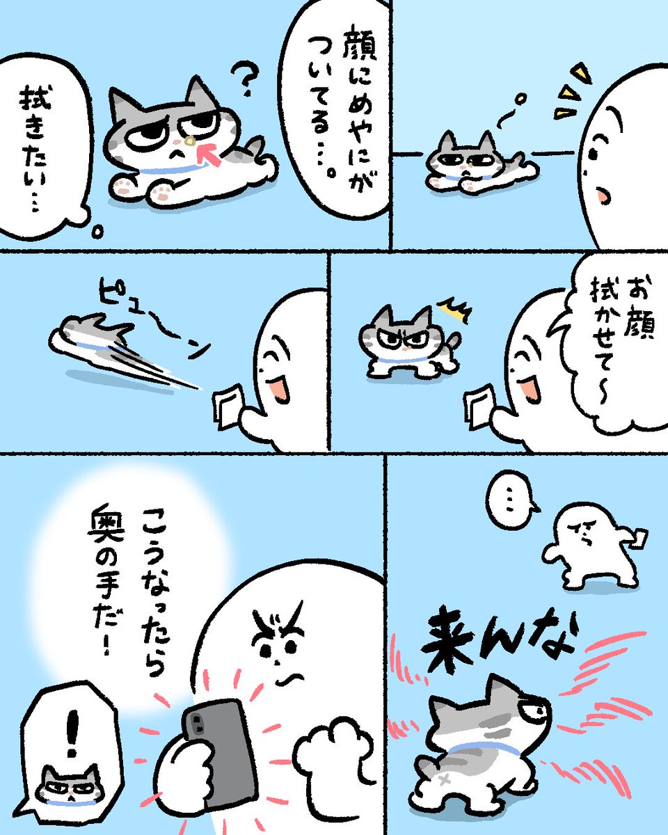 nekotoshimobe's tweet photo. 逃げる猫の捕獲方法（1/2） https://t.co/ey4j9keyS4