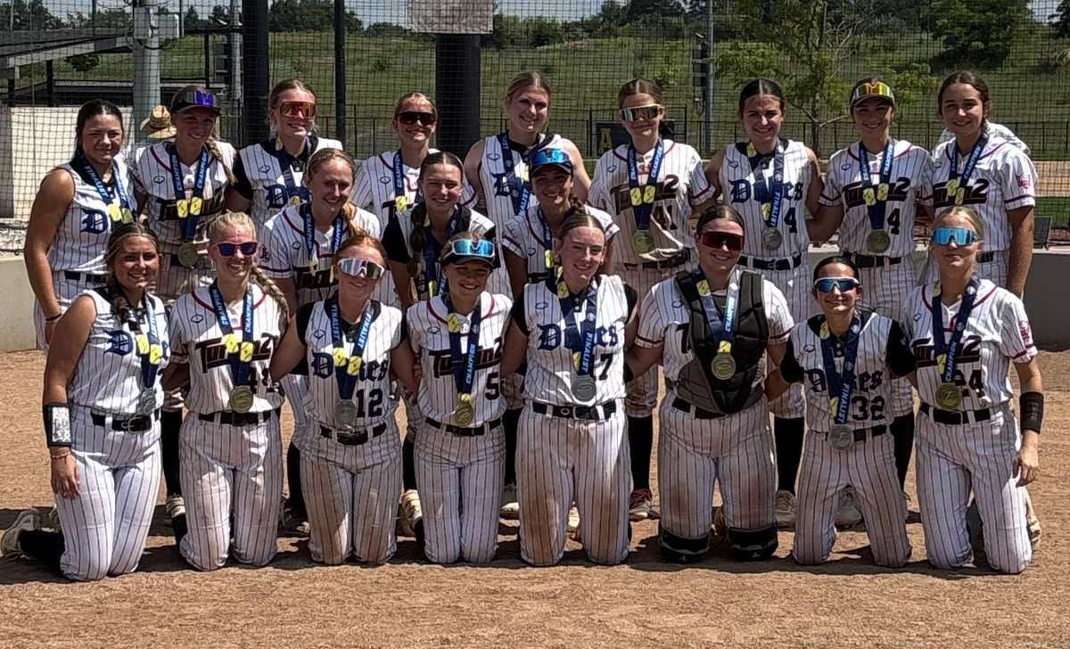 T2Chelenyak's tweet photo. Legacy Summer Shootout Champions! 
3 wins, 30 runs scored and 0 allowed! 
Shout out to @LJelneck for her GRAND SLAM and to @DanielleGolen29 for getting all three wins, only giving up 9 hits on the day, striking out 12 and only giving up 2 walks! 
Great team effort today! https://t.co/G08LdCUNVL