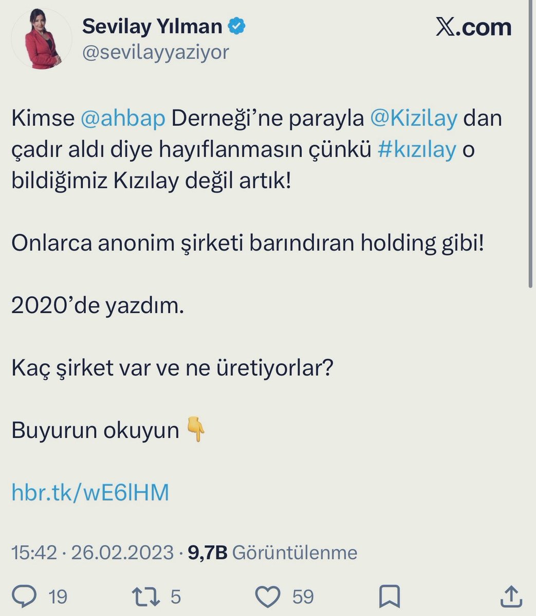 Sedaddi's tweet photo. Sevilay Yılman, o dönem Kızılay’a çekilen operasyonun baş aktörlerinden biriydi. Şimdi ise şaşırmış gibi yapıyor. 👇 https://t.co/rDT6w9m63r