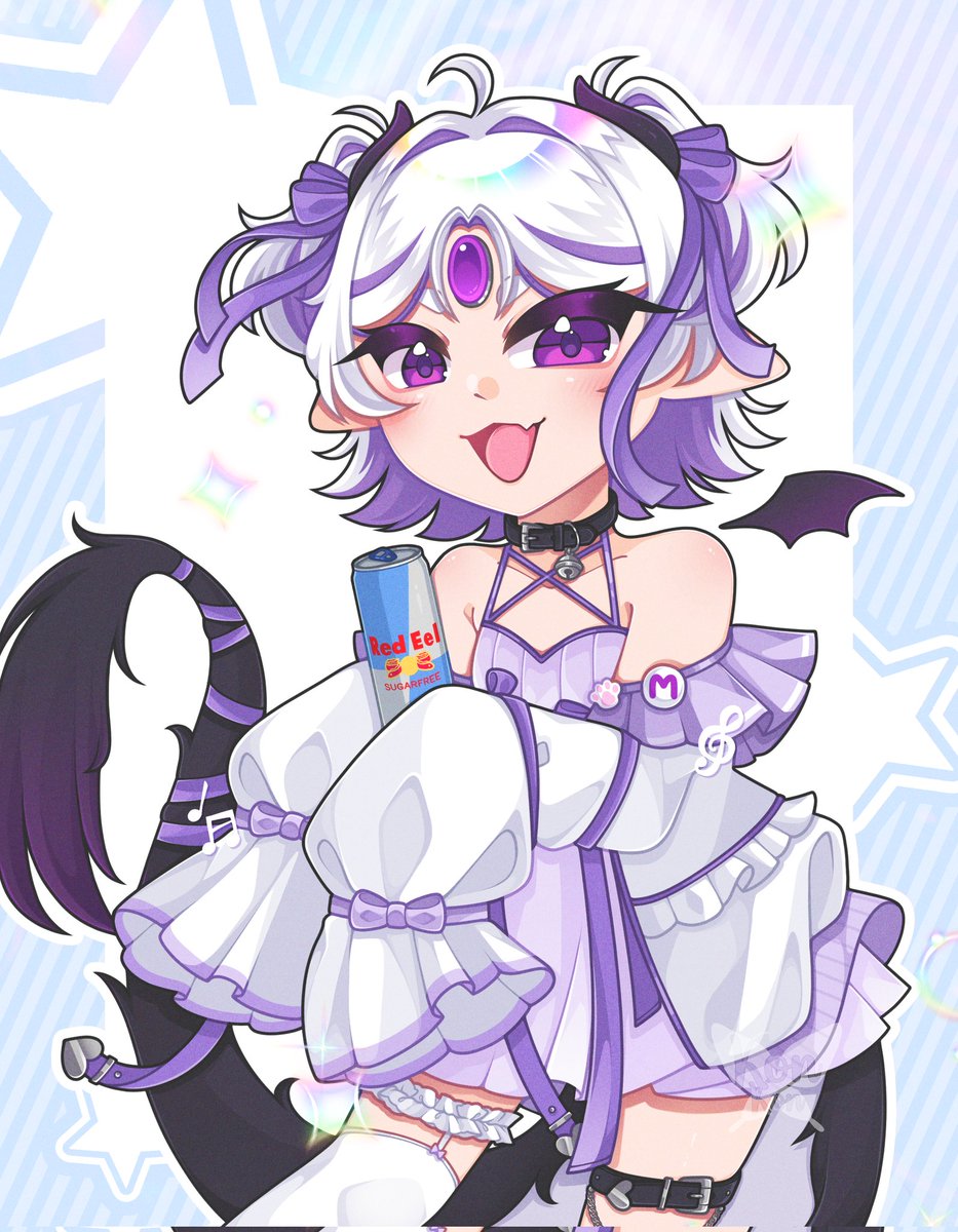 AimstarEV's tweet photo. Say hello to MAMIKO 💜🔮

the bratty musical chimera straight from @UenoMamiko’s imagination!

She’s officially joining the Aimstar Entertainment Virtual roster!

Expect melodies, mischief, Red Eel Sugarfree energy, and maximum gremlin energy.

Follow @UenoMamiko right now!

(Or else 👀)